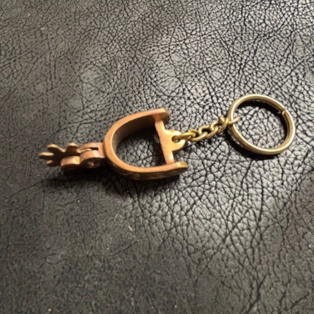 Vintage Spur keychain- spins